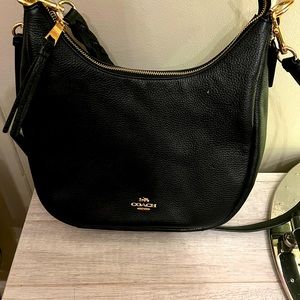 Black Coach Boho Bag